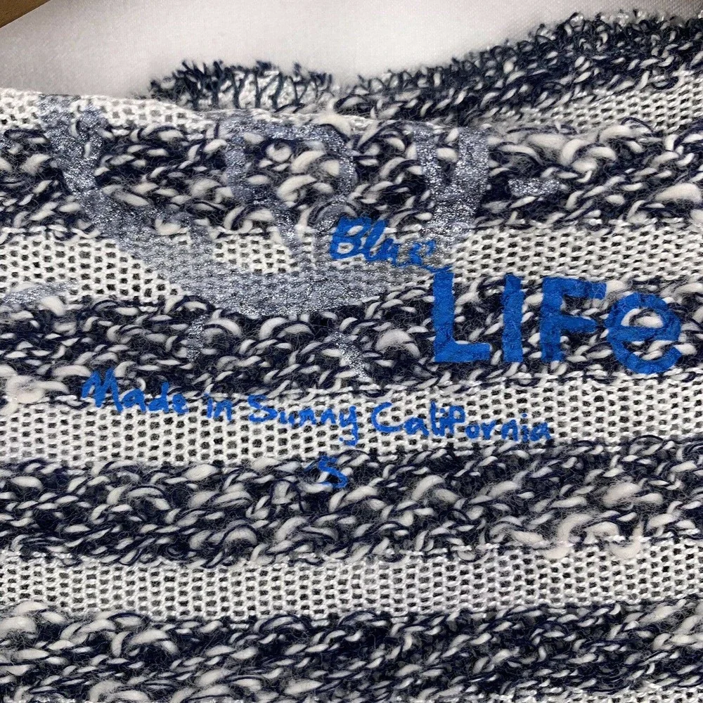 Blue Life‎ Striped Hooded Open Front Sweater - Picture 4 of 4